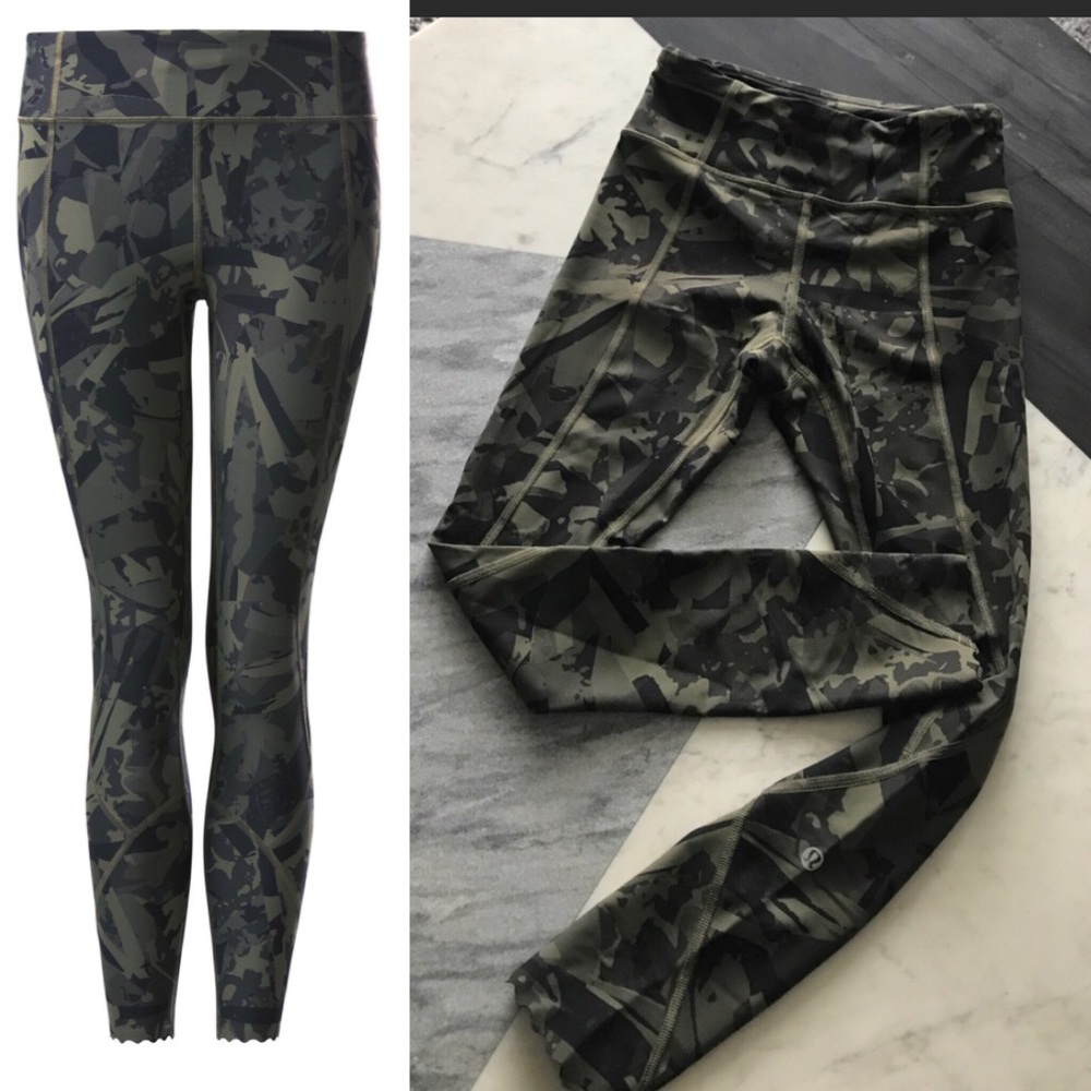 Rare Lululemon tight stuff tight Camo